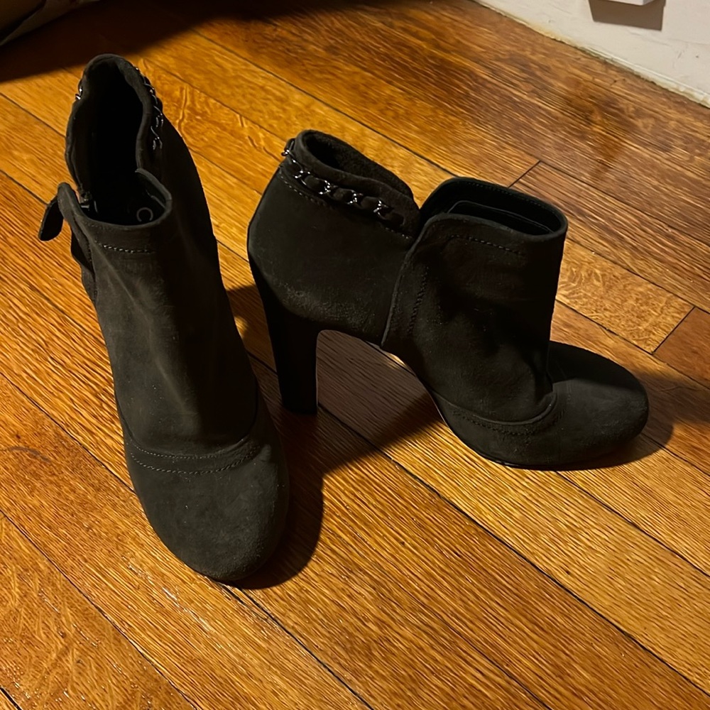 Chanel Grey Sparkle Booties - 41